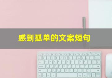 感到孤单的文案短句