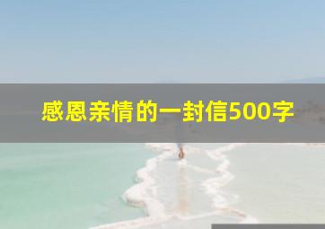 感恩亲情的一封信500字