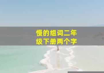 慢的组词二年级下册两个字