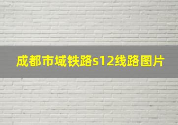 成都市域铁路s12线路图片