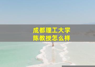 成都理工大学陈教授怎么样