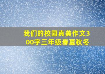 我们的校园真美作文300字三年级春夏秋冬