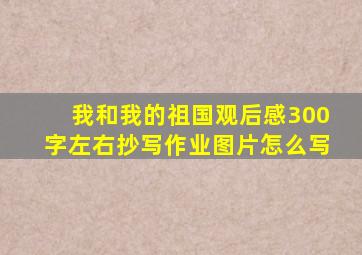 我和我的祖国观后感300字左右抄写作业图片怎么写