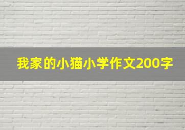 我家的小猫小学作文200字