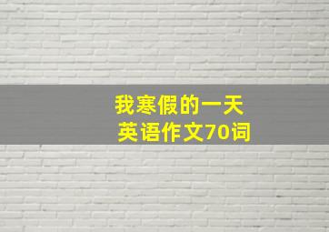 我寒假的一天英语作文70词