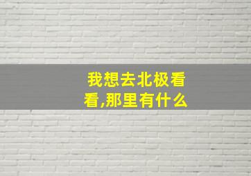 我想去北极看看,那里有什么