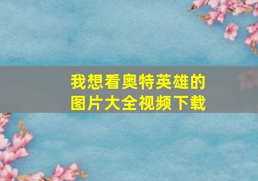 我想看奥特英雄的图片大全视频下载