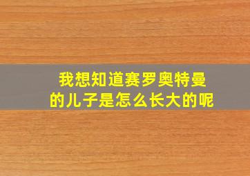 我想知道赛罗奥特曼的儿子是怎么长大的呢