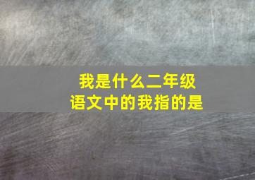 我是什么二年级语文中的我指的是