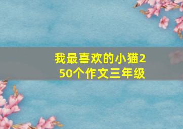 我最喜欢的小猫250个作文三年级