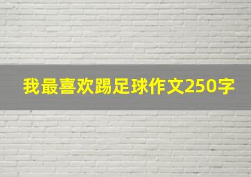 我最喜欢踢足球作文250字