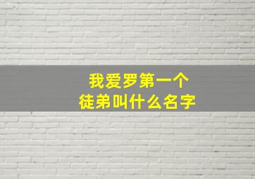 我爱罗第一个徒弟叫什么名字