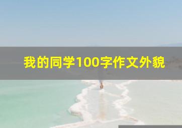 我的同学100字作文外貌