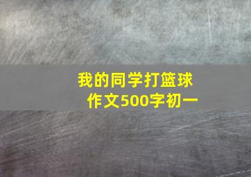 我的同学打篮球作文500字初一