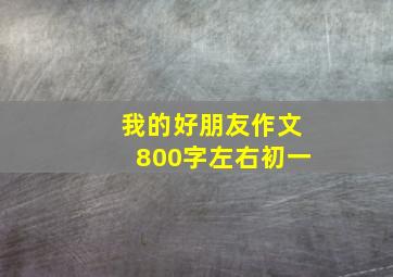 我的好朋友作文800字左右初一