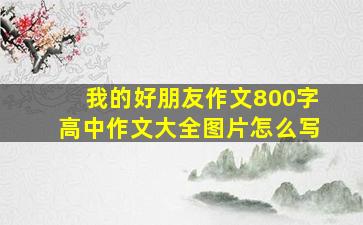 我的好朋友作文800字高中作文大全图片怎么写