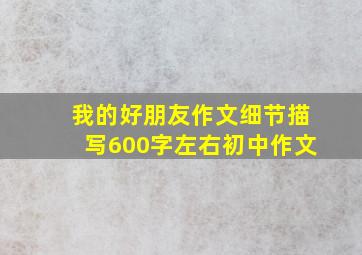 我的好朋友作文细节描写600字左右初中作文