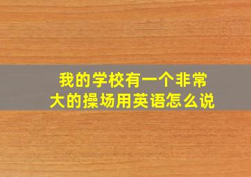 我的学校有一个非常大的操场用英语怎么说