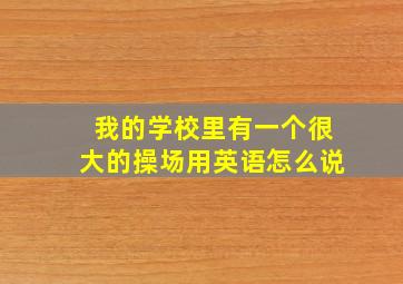 我的学校里有一个很大的操场用英语怎么说