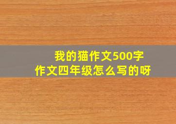 我的猫作文500字作文四年级怎么写的呀