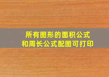 所有图形的面积公式和周长公式配图可打印