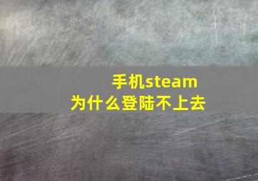 手机steam为什么登陆不上去