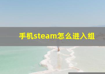 手机steam怎么进入组