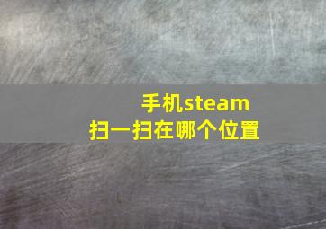 手机steam扫一扫在哪个位置