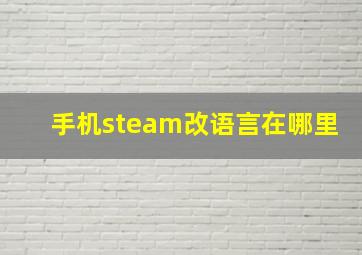 手机steam改语言在哪里