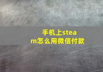 手机上steam怎么用微信付款