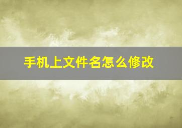 手机上文件名怎么修改