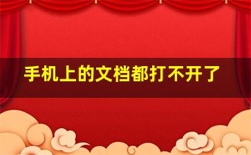 手机上的文档都打不开了