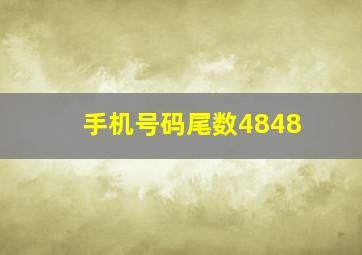 手机号码尾数4848