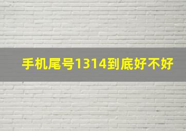 手机尾号1314到底好不好