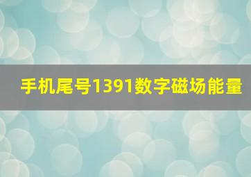 手机尾号1391数字磁场能量