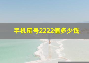 手机尾号2222值多少钱