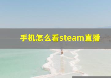 手机怎么看steam直播