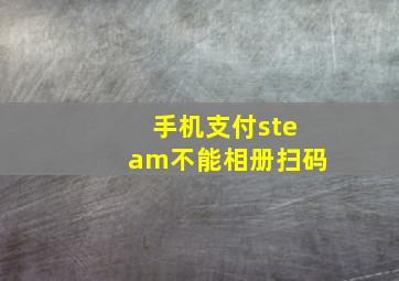 手机支付steam不能相册扫码