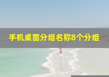 手机桌面分组名称8个分组