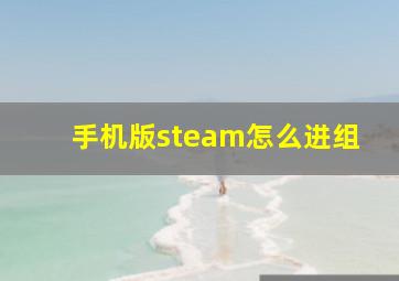 手机版steam怎么进组