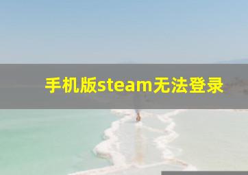 手机版steam无法登录