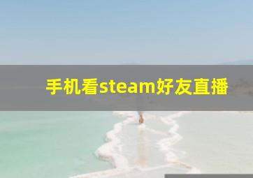 手机看steam好友直播