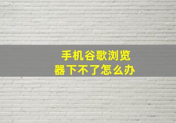 手机谷歌浏览器下不了怎么办