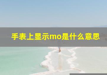 手表上显示mo是什么意思