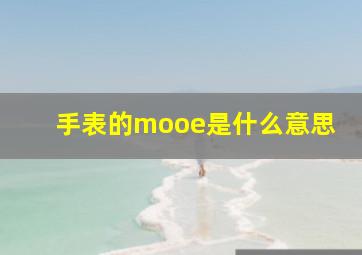 手表的mooe是什么意思