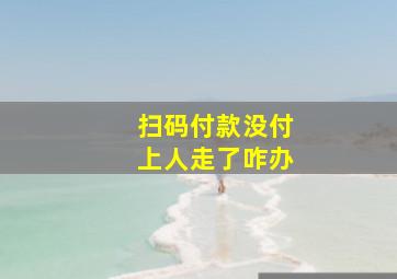 扫码付款没付上人走了咋办