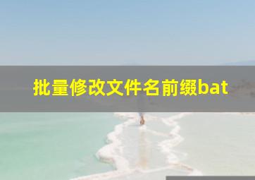 批量修改文件名前缀bat