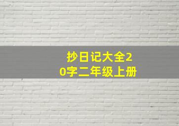 抄日记大全20字二年级上册