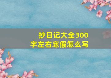 抄日记大全300字左右寒假怎么写