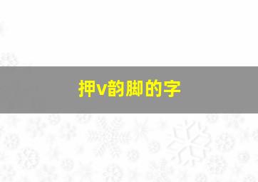 押v韵脚的字